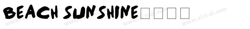 Beach sunshine字体转换